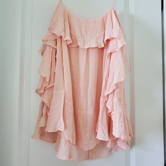 FREE PEOPLE SIZE MEDIUM BLUSH PINK SHIRT - Picture 4 of 4